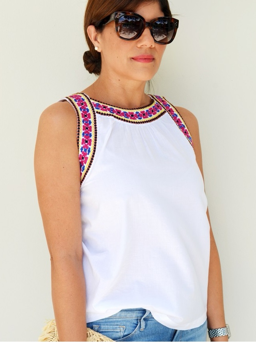 Old Navy Embroidered Tank Blouse